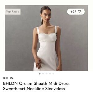 BHLDN Ivory Sleeveless Midi Dress